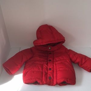 Size 12 - 18 Months Red Baby Gap Hooded Puffer Coat Jacket